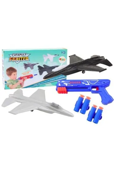 Pistolet na strza�ki 2w1 wyrzutnia samolot�w nieb LeanToys