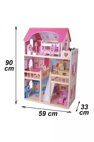 PROMO Domek dla lalek du�y z akcesoriami Malinowa Willa Norimpex