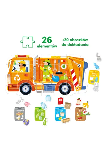 Moto puzzle �mieciarka 2+, 3+ Bright Junior Media