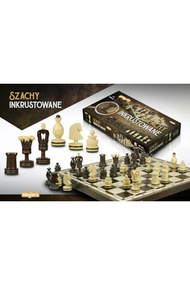 Szachy inkrustowane miedzi� 50cm