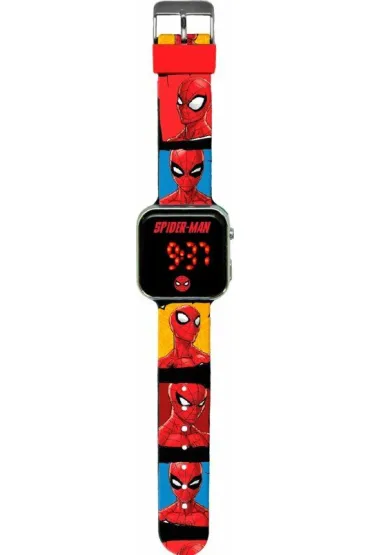 Zegarek LED z kalendarzem Spiderman SPD4903