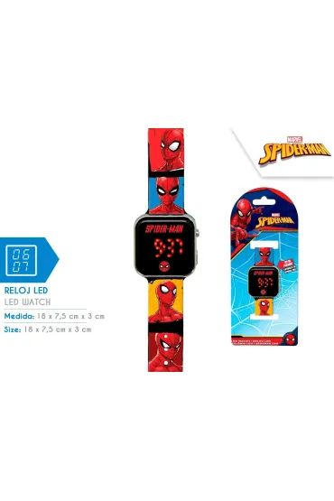 Zegarek LED z kalendarzem Spiderman SPD4903