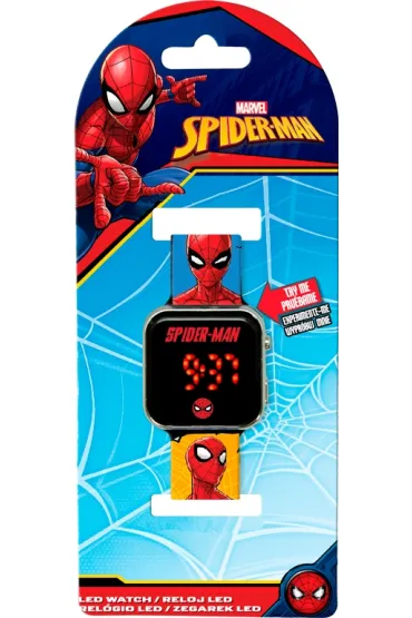 Zegarek LED z kalendarzem Spiderman SPD4903