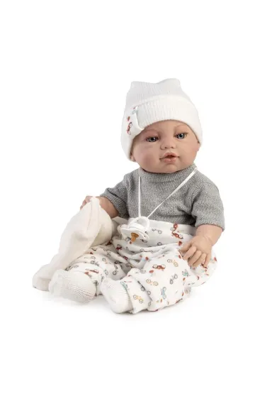 Lalka hiszpa�ska bobas w bia�ym komplecie 42cm Berbesa