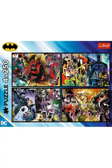 Puzzle 4x250 Batman w akcji TREFL
