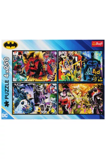 Puzzle 4x250 Batman w akcji TREFL