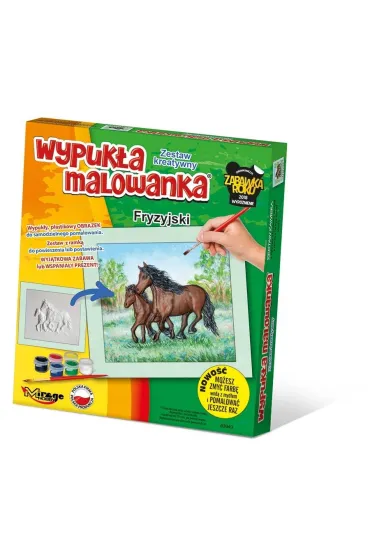 Wypuk�a malowanka Konie - Fryzyjski Mirage Hobby