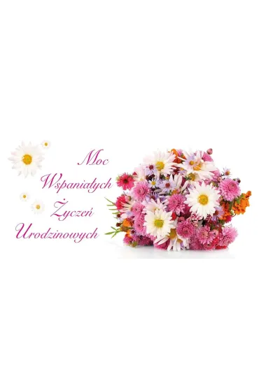 Stamp Karnet Flowers Urodziny wz�r nr 3