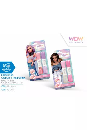 Lakier do paznokci WOW Generation kolorowy i brokatowy mix KIDS EUROSWAN