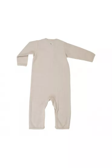 Lodger Pajacyk piamka niemowlca baweniana kremowa Basic Rib Birch rozm. 68