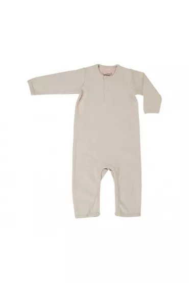 Lodger Pajacyk piamka niemowlca baweniana kremowa Basic Rib Birch rozm. 68