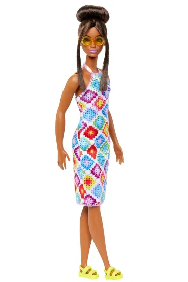 Barbie Fashionistas. Lalka w sukience HJT07 Mattel