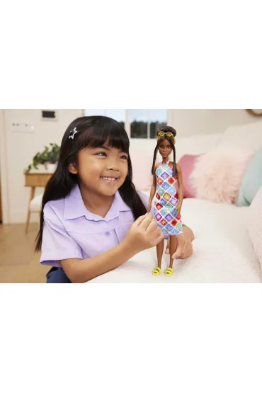 Barbie Fashionistas. Lalka w sukience HJT07 Mattel