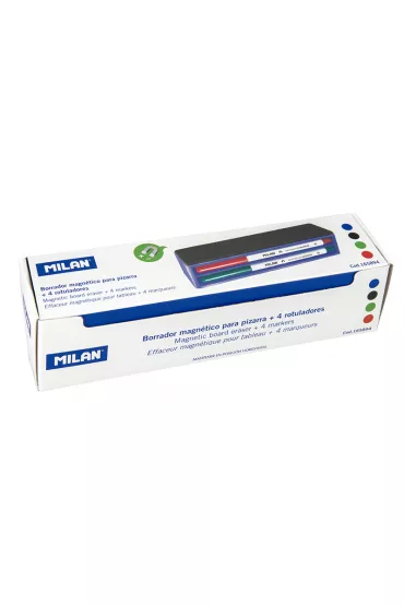 Milan G�bka do wycierania tablic + 4 markery