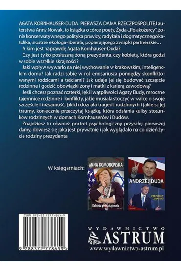 Agata Kornhasuer-Duda. Pierwsza Dama Rzeczpospolitej - Anna Nowak