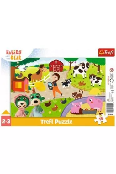 Puzzle ramkowe 15 el. Urocze bobaski Trefl