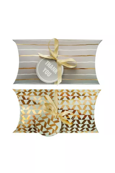 incood. Pude�ko na prezenty pastelowe z�ote 22x10 cm 2 szt.