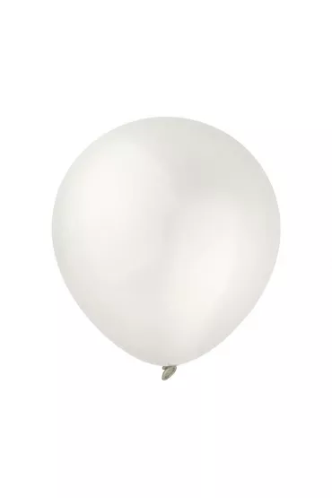 Decomex Balony metallic Pearl White 100 szt.