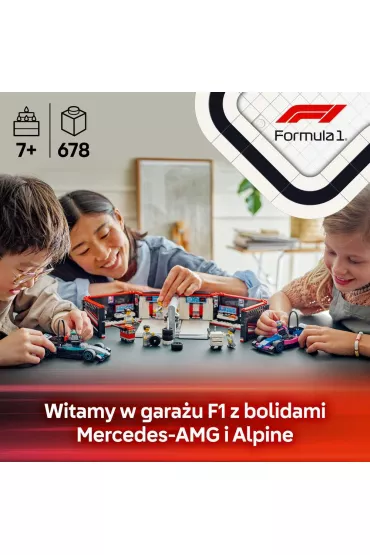 LEGO City F1® Gara i bolidy Mercedes-AMG i Alpine 60444