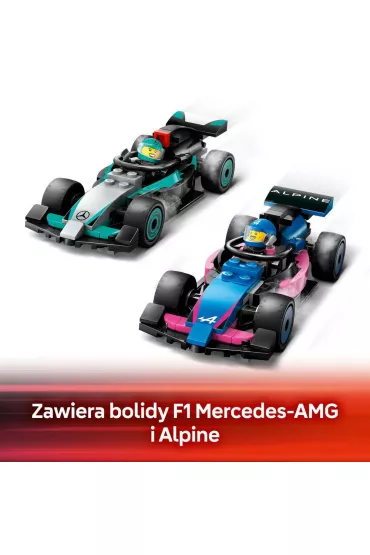 LEGO City F1® Gara i bolidy Mercedes-AMG i Alpine 60444