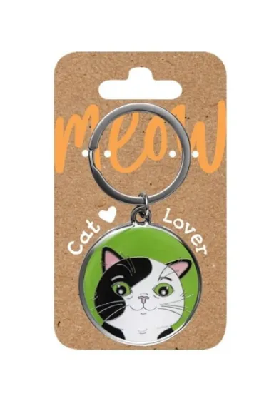 Be-Happy Gifts Brelok dla kociarzy - czarno-bia�y kot