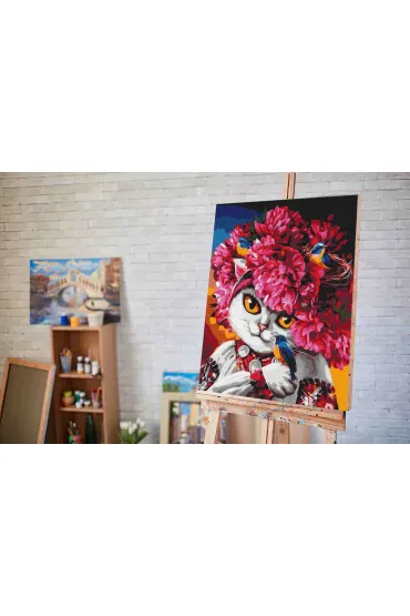 Twoje Hobby Malowanie po numerach - Kwitn�ca kotka 40x50cm