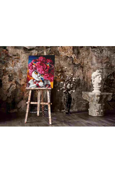 Twoje Hobby Malowanie po numerach - Kwitn�ca kotka 40x50cm