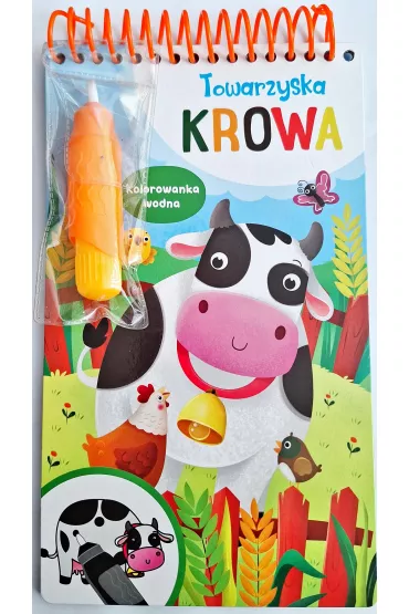 Towarzyska krowa. Kolorowanka wodna