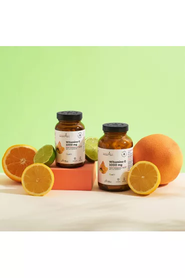 Aura Herbals Witamina C 1000 mg kwas l-askorbinowy Suplement diety 120 kaps.