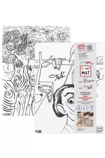 Strigo Funny Mat Transparent - Vincent van Gogh & Salvador Dali 30x40cm