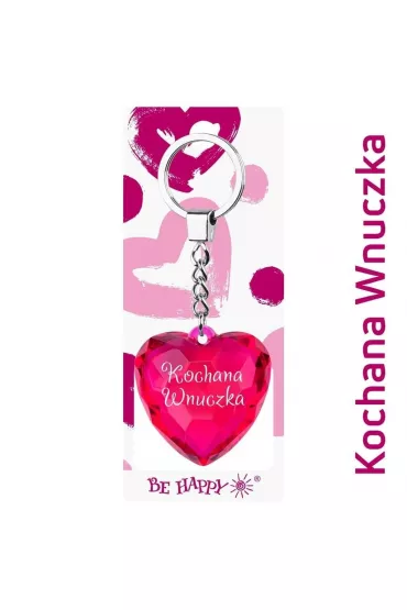 Be-Happy Gifts Brelok serce Kochana Wnuczka