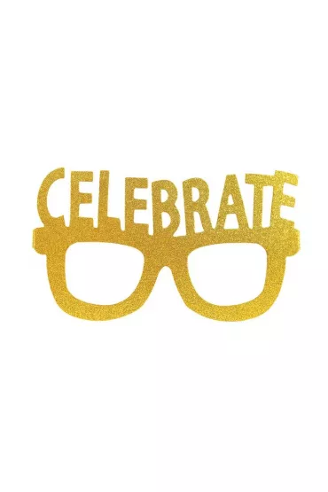 Arpex Papierowe okulary brokatowe Celebrate 4 szt.