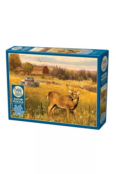 Puzzle 500 el. Jele� na polu Cobble Hill - Greg Giordano
