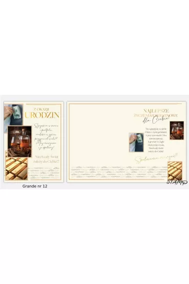 Stamp Karnet Grande + koperta wz�r nr 12 Urodziny