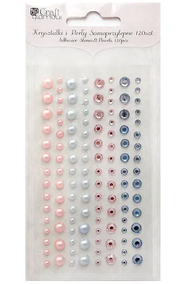 Dalprint Kryszta�ki i per�y samoprzylepne Sweet pink & blue