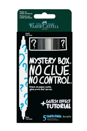 Markery akrylowe dwustronne 5 szt FABER CASTELL