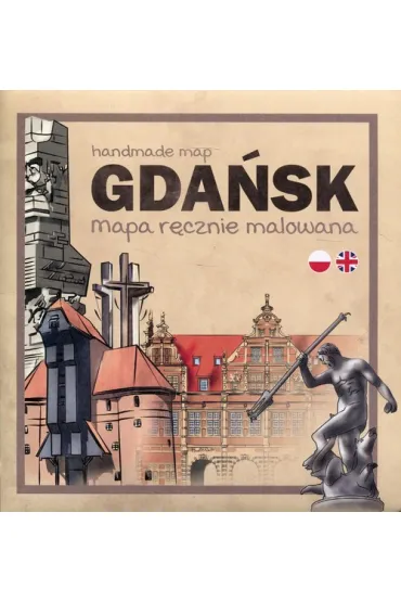 Gda�sk Mapa r�cznie malowana