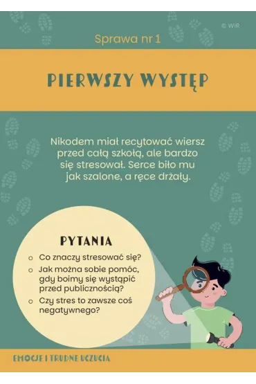 Detektywi emocji Karty konwersacyjne 7-10 lat - Kinga  Figura