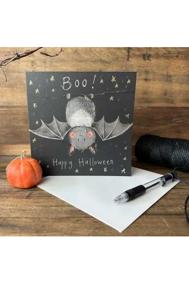 Alex Clark Karnet Halloween kwadrat Nietoperz Boo!