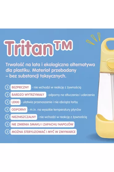 b.box Butelka na wod� tritanowa ze s�omk� Lemon Twist 600 ml
