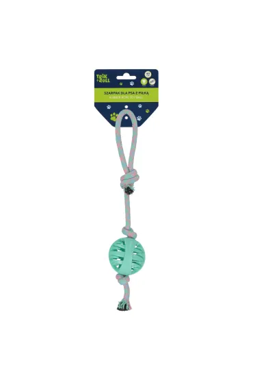 Zabawka dla psa Szarpak 40 cm z pi�k� zielony TRIK&ROLL 560884