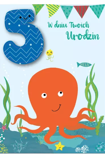Kukartka Karnet B6 DK-679 Urodziny 5 o�miornica