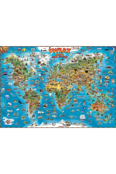 �wiat Antyczny mapa dla dzieci PL XXL laminat