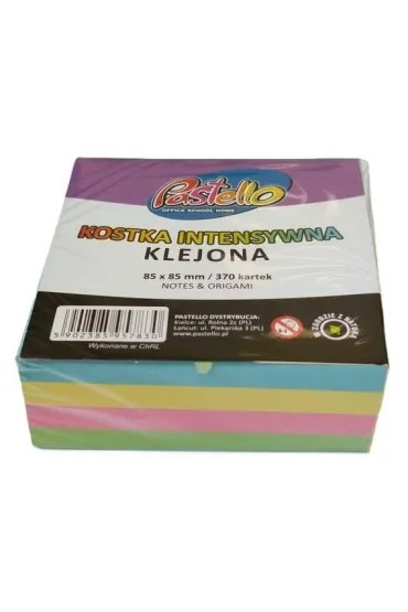 Alfa Pastello Kostka klejona kolorowa 85x85mm 370 kartek