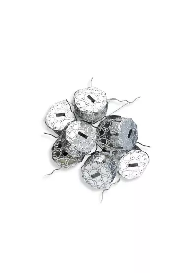 dpCraft Zawieszki dobombek 18mm srebrne 10 szt
