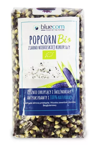 Popcrop Popcorn (ziarno kukurydzy niebieskiej) bezglutenowe 350 g Bio