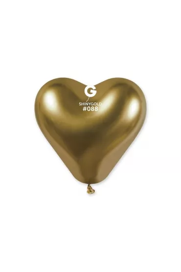 Godan Balony chromowane serca z�ote 25 szt.