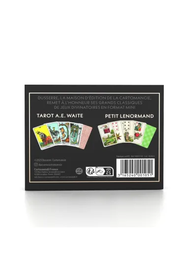 Miniaturowy Zestaw Kart Tarota A.E. Waite i Petit Lenormand