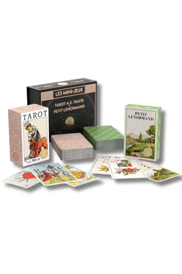 Miniaturowy Zestaw Kart Tarota A.E. Waite i Petit Lenormand
