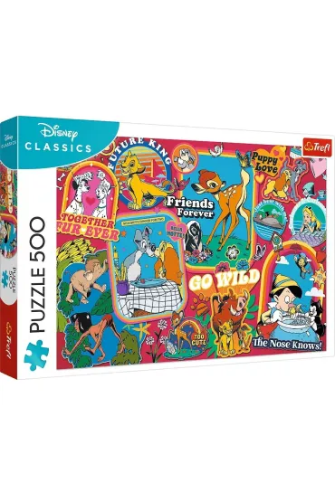 Puzzle 500 el. Disney: Na przestrzeni lat Trefl